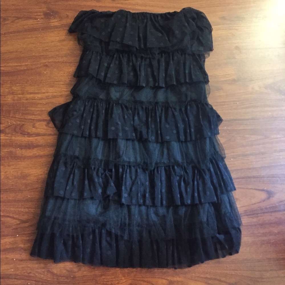 Ruffled little black dress size 4
